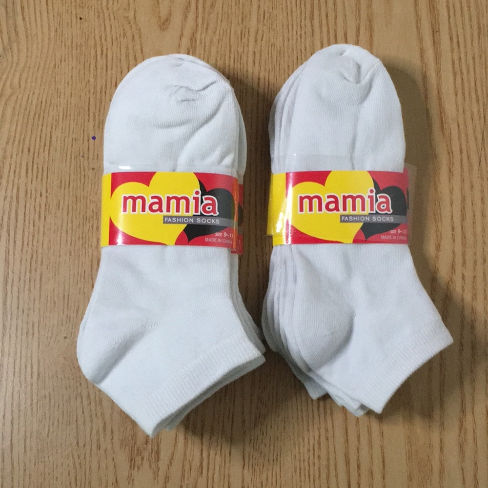 New Bundle Of 9 Pairs Of Womens Ankle Socks White Size 9-11